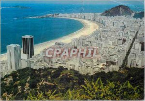 Postcard Modern Brasil Turistico Rio de Janeiro Panoramic view of Copacobana