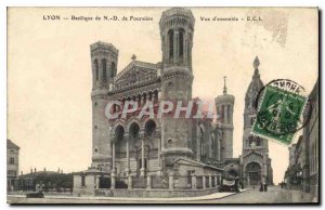 Postcard Old Lyon Basilica of Fourviere N D Overview E C L