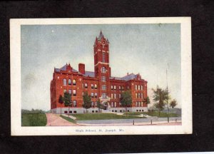 MO High School St Joseph Missouri Postcard UDB