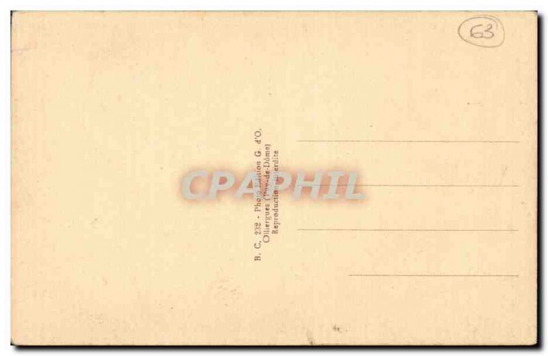 Old Postcard Auvergne Thiers The breakthrough rock