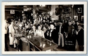 c1905 Old Style Bar Interior Deadwood South Dakota SD RPPC Photo Postcard
