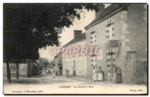 Old Postcard Landes La Grande Rue