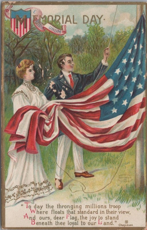 Patriotic Postcard Memorial Day American Flag