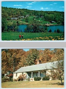 2 Postcards MENDHAM, New Jersey NJ ~ Boy Scouts SCHIFF SCOUT RESERVATION c1960s