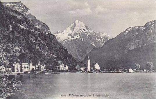 Swtzerland Fluelen und der Bristenstock