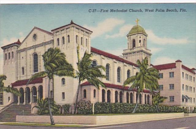 Florida West Palm Beach First Methodist Church Curteich