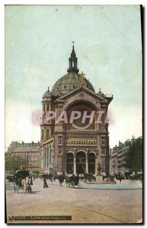 Postcard Old Paris Eglise Saint Augustine