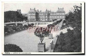 Postcard Old Paris Luxembourg Garden