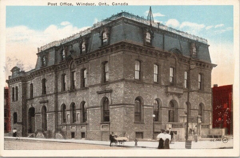 Post Office Windsor Ontario Canada Postcard E94