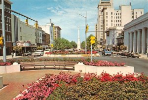 Augusta, GA Georgia  BROAD STREET SCENE & Confederate Monument   4X6 Postcard