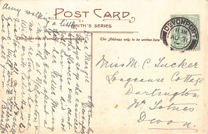 England 1910 Yelverton Down vintage postcard