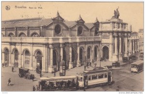 BRUXELLES, Belgium; Gare du Midi, Street cars, PU-1927