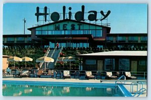1960 Harrisburg Pennsylvania Vintage Postcard Holiday Motor Hotels West Building
