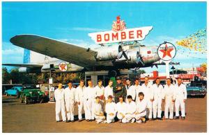 The Bomber Texaco Gas Station B-17G Airplane Milwaukie Oregon Repro Postcard