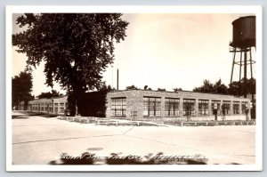 Pittsfield Illinois~Brown Shoe factory~Water Tower~Manhole Cover~1940s RPPC