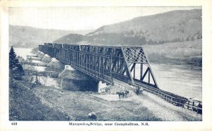 Matapedia Bridge near Campbellton, New Brunswick c1920s Vintage Postcard