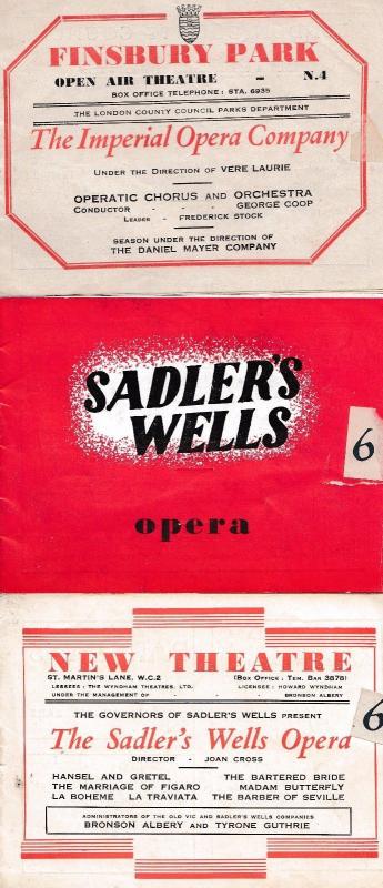 Sadlers Wells Ballet 1955 1956 7x London Opera Theatre Programme s