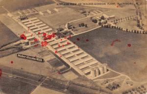 Plainsboro New Jersey Walker Gordon Plant Aerial View Antique Postcard K80312