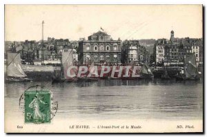 Old Postcard Le Havre Before the Port and the Museum