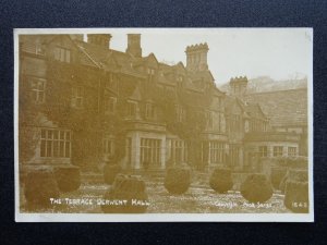 Derbyshire Ladybower DERWENT HALL House & Terrace c1930s RP Postcard by R Sneath