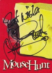 Mouse Hunt Nathan Lane Cliff Emmich Hand Signed Cast Card