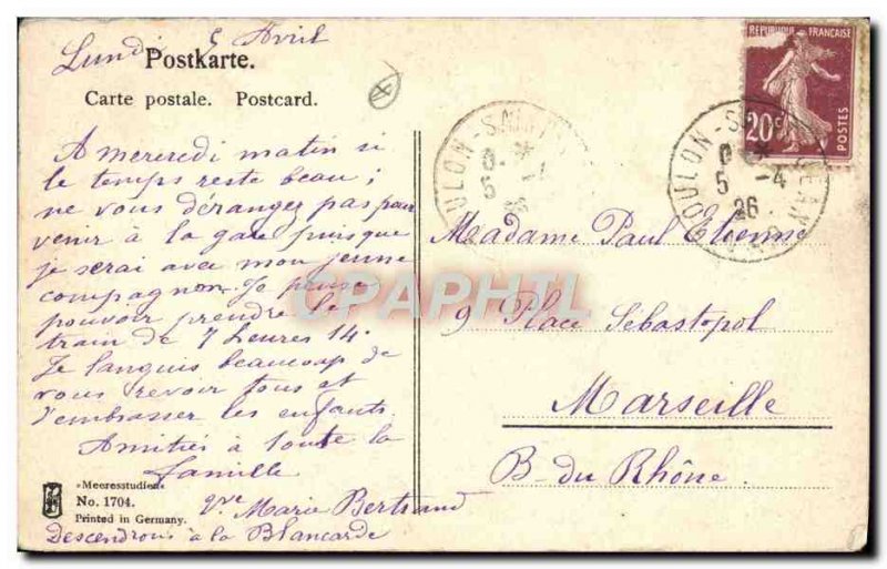 Postcard Old Boat Business