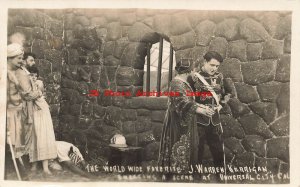 CA, Universal City, California, RPPC, J Warren Kerrigan Acting Out a Scene