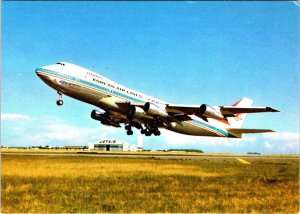 KOREAN AIR LINES Advertising BOEING 747 PLANE~5th Engine 4X6 Aviation Postcard