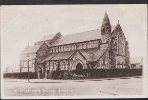 Wales Postcard - St Ethelwald's Church, Shotton, Flintshire  BH615