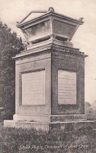 Poet Gray Cenotaph Stoke Pogis Bucks Postcard