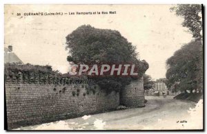 Old Postcard The ramparts Guerande and Nas Mall