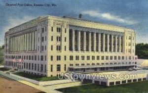General Post Office - Kansas City, Missouri MO Postcard