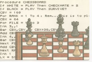 Learn Chess Board Computer Programming Limited Edition Postcard