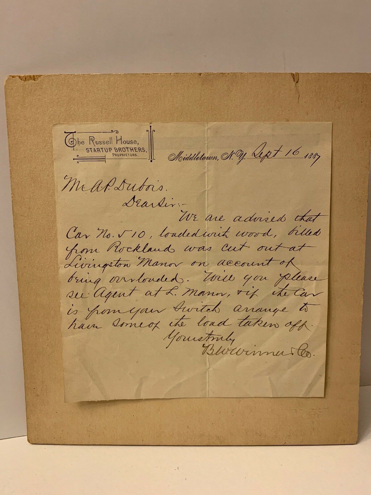 1887 The Russell House Startup Brothers Middletown NY New York