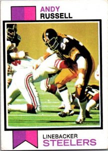 1973 Topps Football Card Andy Russell Pittsburgh Steelers sk2603