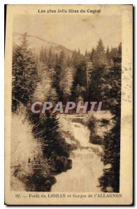 Old Postcard Most Jolis Cantal Lioran drill sites and gorges Allignon