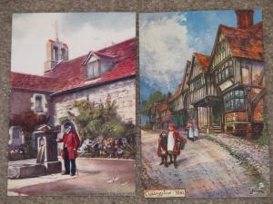 Chiddingstone-Kent, Old Courtyard-Hereford, by Rafael Tuck & Sons, Unused