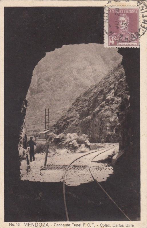 B80723 mendoza cacheuta tunel FCT   argentina  front/back image