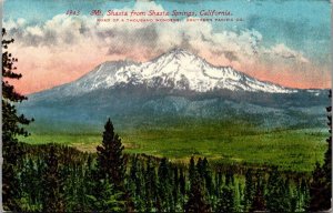 California Mount Shasta From Shasta Springs 1915