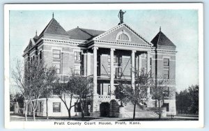 PRATT, Kansas KS ~ PRATT COUNTY COURT HOUSE ca 1920s Postcard
