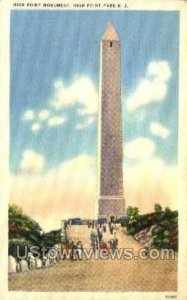 Monument  - High Point, New Jersey NJ Postcard