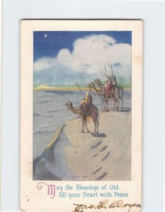 M-203755 Riding a Camel Scene May the Blessings of Old Fill you Heart w/ Peace