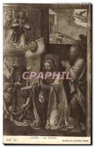 Old Postcard Luini The Nativity Museum of Louvre Paris