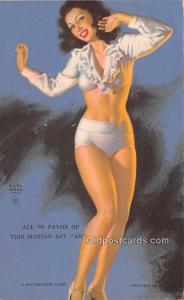 Earl Moran 1945 Mutoscope Artist Pin Up Girl, Non Postcard Backing Unused 