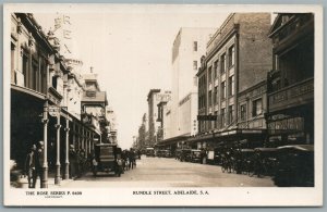 AUSTRALIA ADELAIDE RUNDLE STREET VINTAGE REAL PHOTO POSTCARD RPPC