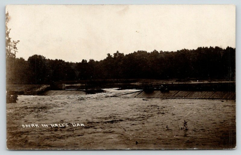 Dewitt Iowa~Louie is Out Here Again~Break in Hall's Dam~1909 Will Blocker RPPC