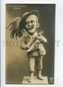 3091780 WWI Royal Caricature Concert ITALY Vintage PC