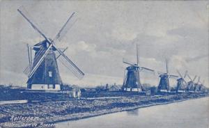 Netherlands Rotterdam Typical Dutch Windmills
