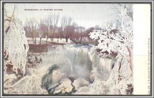 Minnesota Minneapolis Minnehaha Falls In Winter Attire - [MN-014]