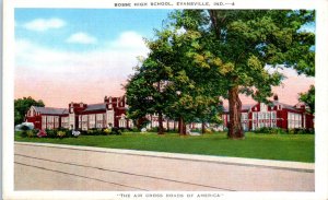 1920s Bosse High School Evansville IN Postcard